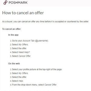 How to cancel an offer you made?